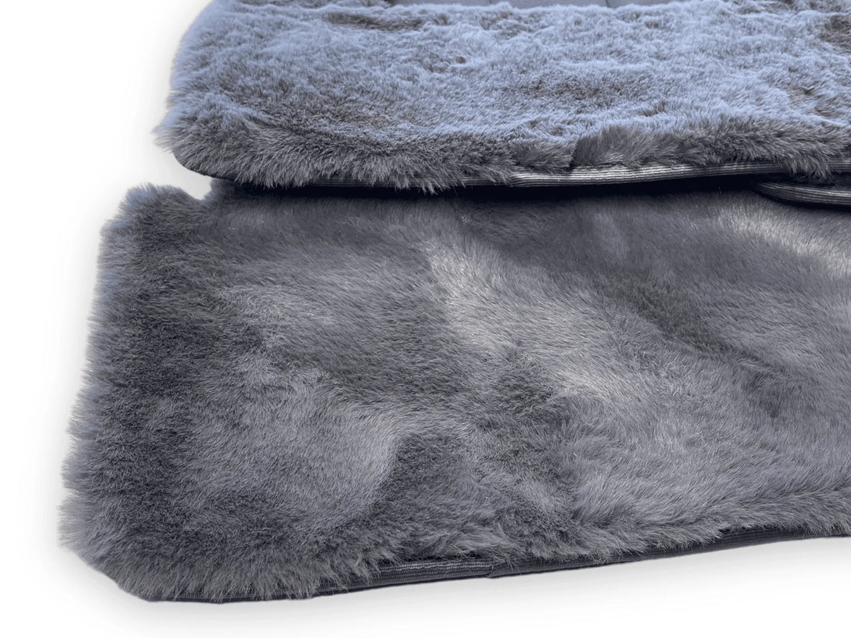 Dark Gray Sheepskin Floor Mats For Rolls Royce Phantom VIII (2017-2024) Er56 Design Brand