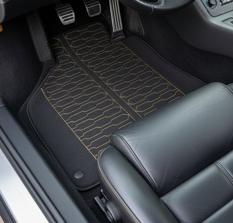 Tapis de voiture en cuir personnalisables avec motif de diamant unique pour Lamborghini Diablo (1990-2001) - AutoWin