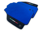 Blue Floor Mats For Ferrari 458 Italia 2009-2015 Alcantara Leather - AutoWin