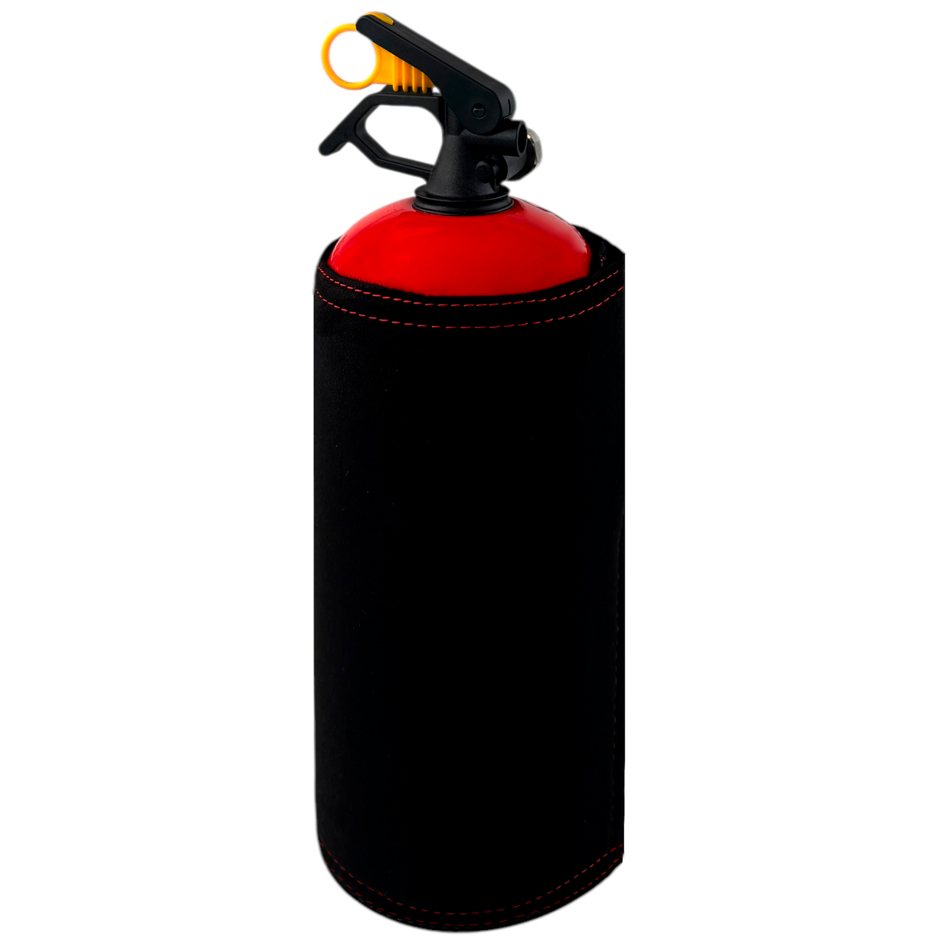Ferrari Fire Extinguisher Cover – Black Alcantara with Red Stitching