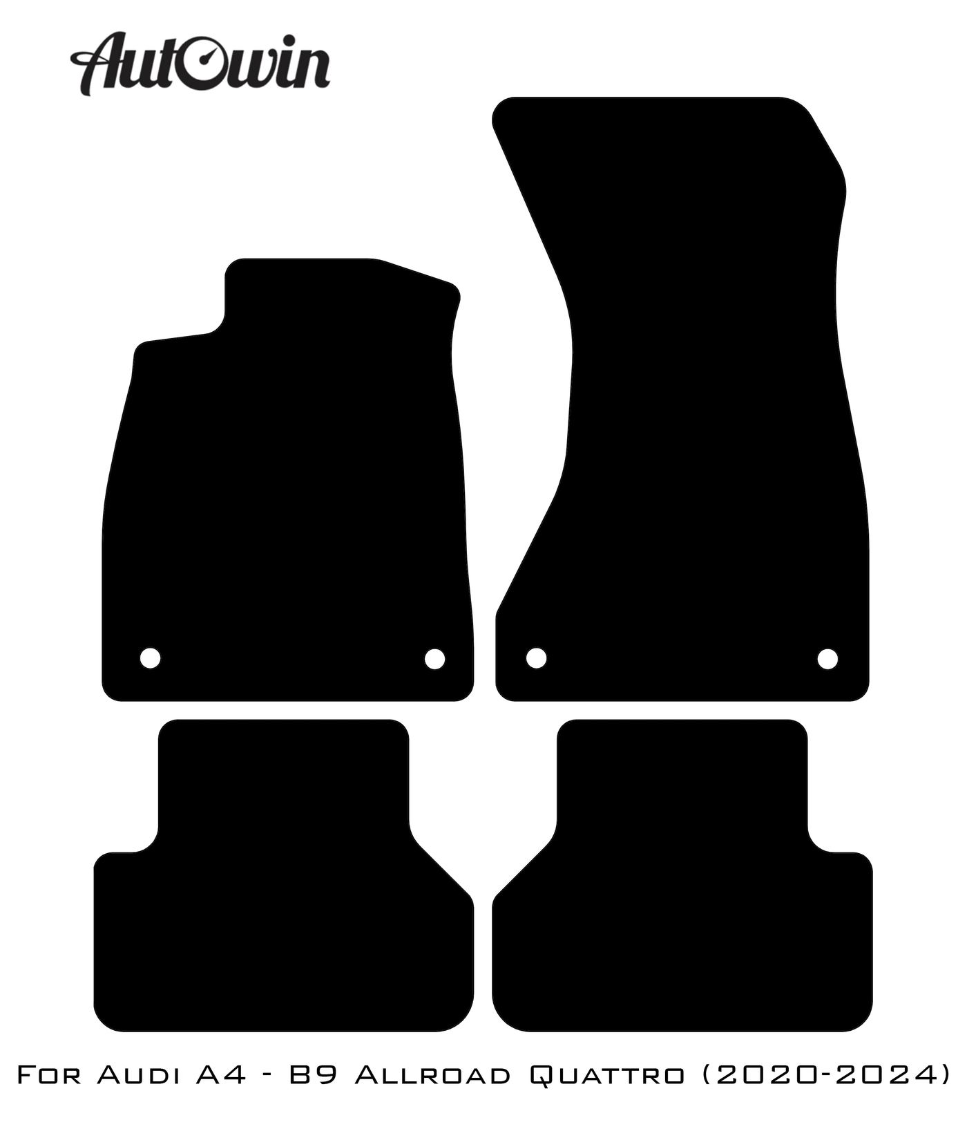 Floor Mats for Audi A4 - B9 Allroad Quattro (2020-2024) ER56 Design - AutoWin