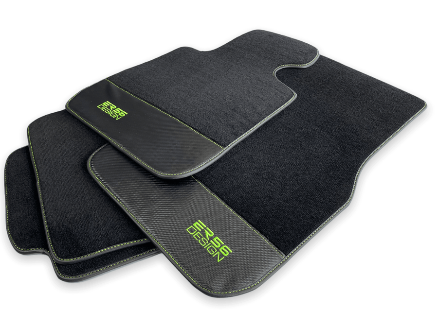 Floor Mats For BMW Gran Tourer F46 (2015-2022) 5 Seats Carbon Leather Er56 Design - AutoWin
