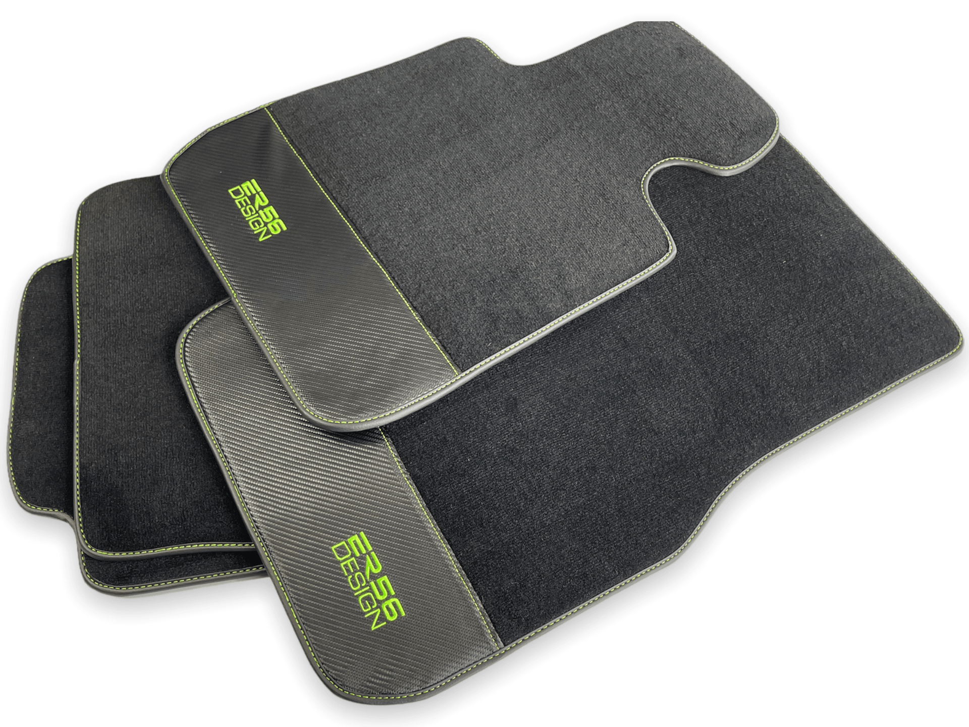 Floor Mats For BMW M5 G90 (2023-2026) Sedan Carbon Leather Er56 Design - AutoWin