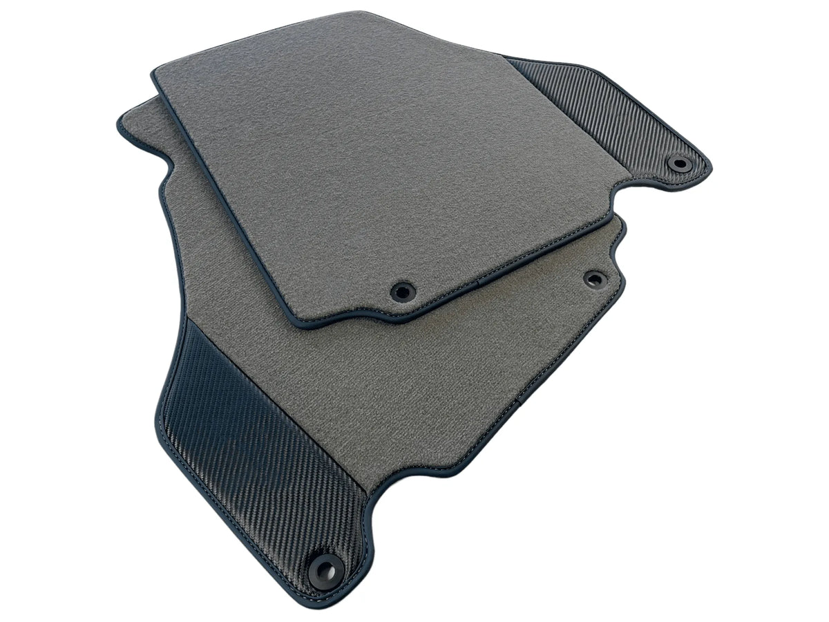 Floor Mats For Ferrari 360 Modena 1999-2005 Gray With Carbon Fiber Leather - AutoWin