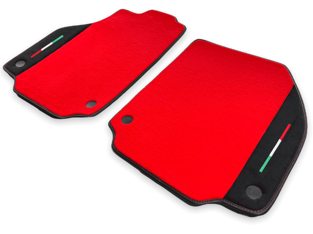 Floor Mats For Ferrari 458 GT2 (2012-2015) Red Carpet And Alcantara Leather