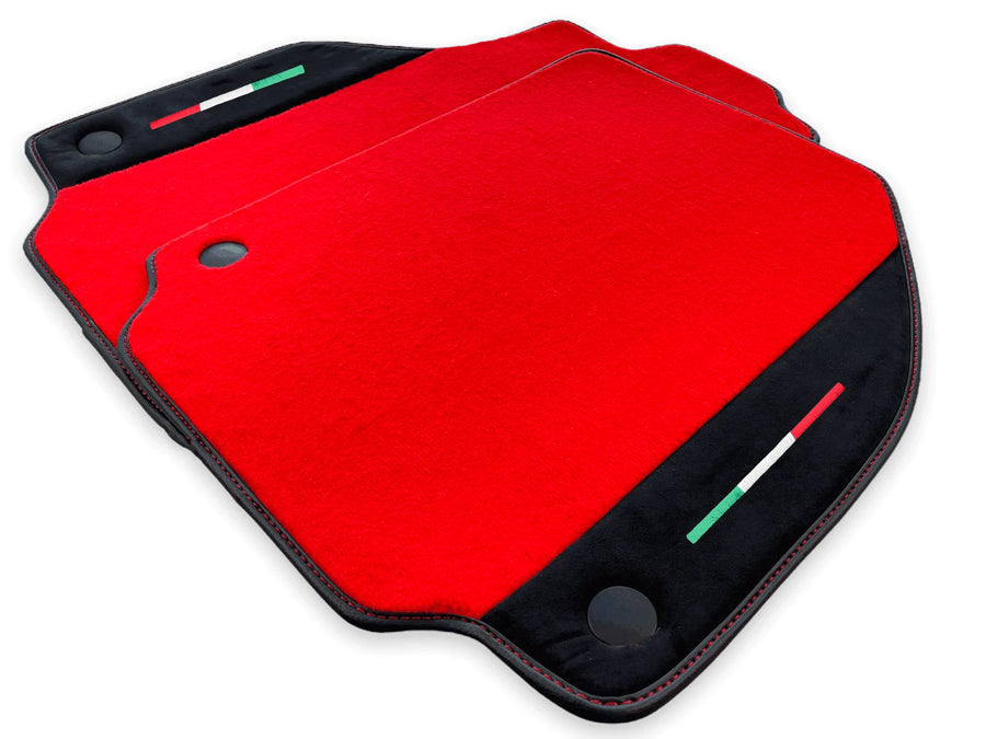 Floor Mats For Ferrari 458 GT2 (2012-2015) Red Carpet And Alcantara Leather