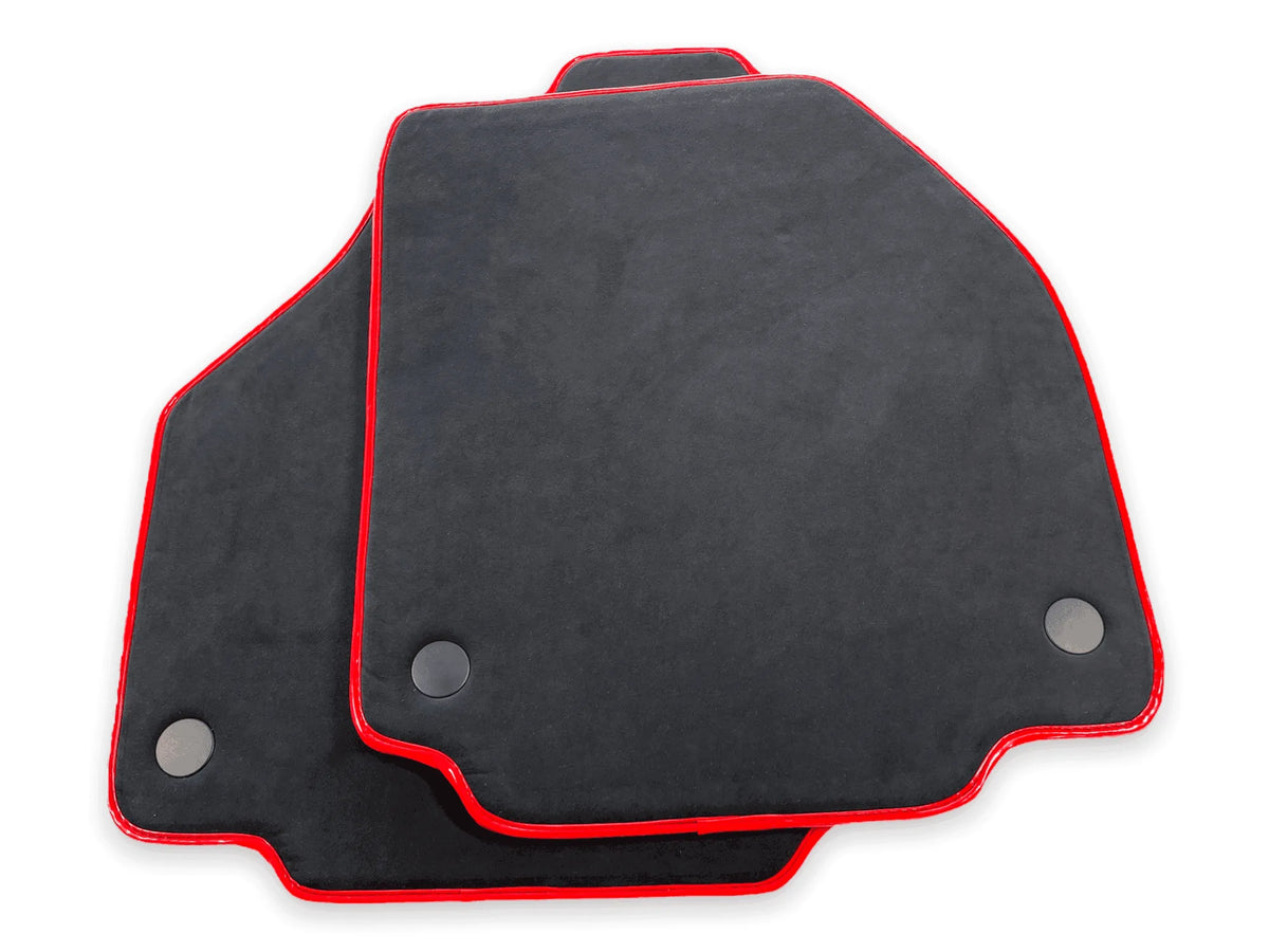 Floor Mats For Ferrari 458 Italia (2009-2015) Alcantara Leather Red Trim - AutoWin