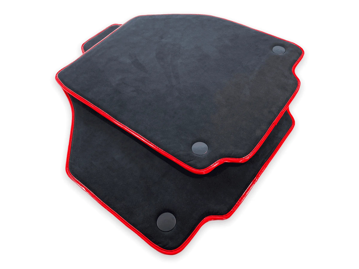 Floor Mats For Ferrari 458 Spider (2012-2015) Alcantara Leather Red Trim