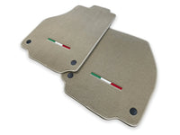 Floor Mats For Ferrari 488 2015-2022 Beige Autowin Brand Italian Edition