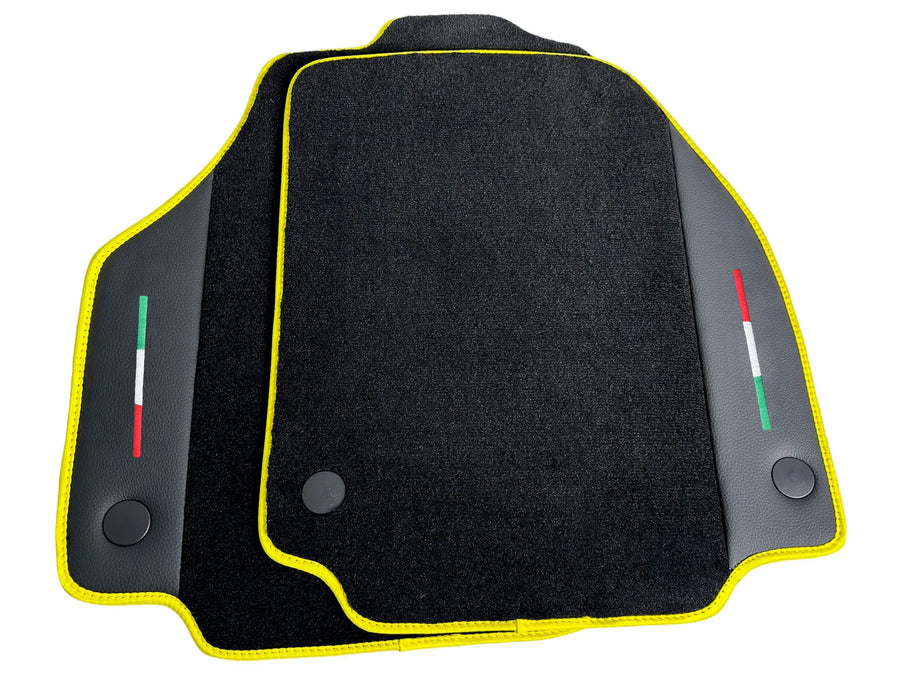 Floor Mats For Ferrari 488 GTB 2015-2022 Carpet With Leather - AutoWin