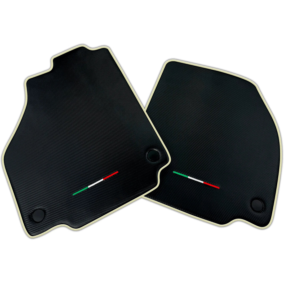 Floor Mats For Ferrari 488 Spider 2015-2022 Carbon Fiber AutoWin Brand Italian Edition