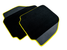 Floor Mats For Ferrari 488 Pista Spider (2019-2021) Leather and Yellow Trim