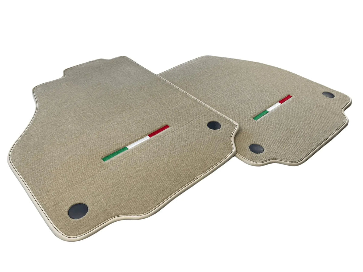 Floor Mats For Ferrari 488 Spider (2016-2022) Beige Autowin Brand Italian Edition