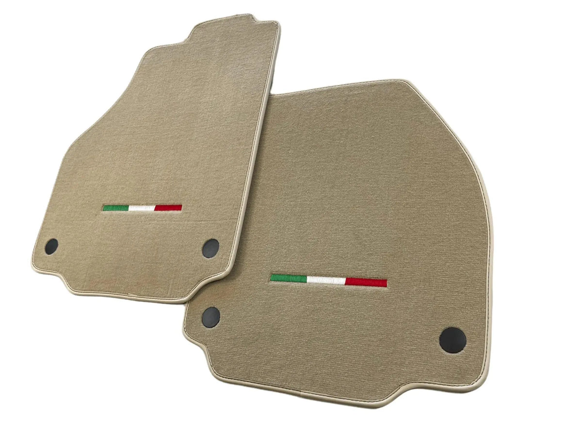 Floor Mats For Ferrari 488 Spider (2016-2022) Beige Autowin Brand Italian Edition