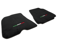 Floor Mats For Ferrari F12 Berlinetta Black Tailored Carpets With Italian Emblem - AutoWin