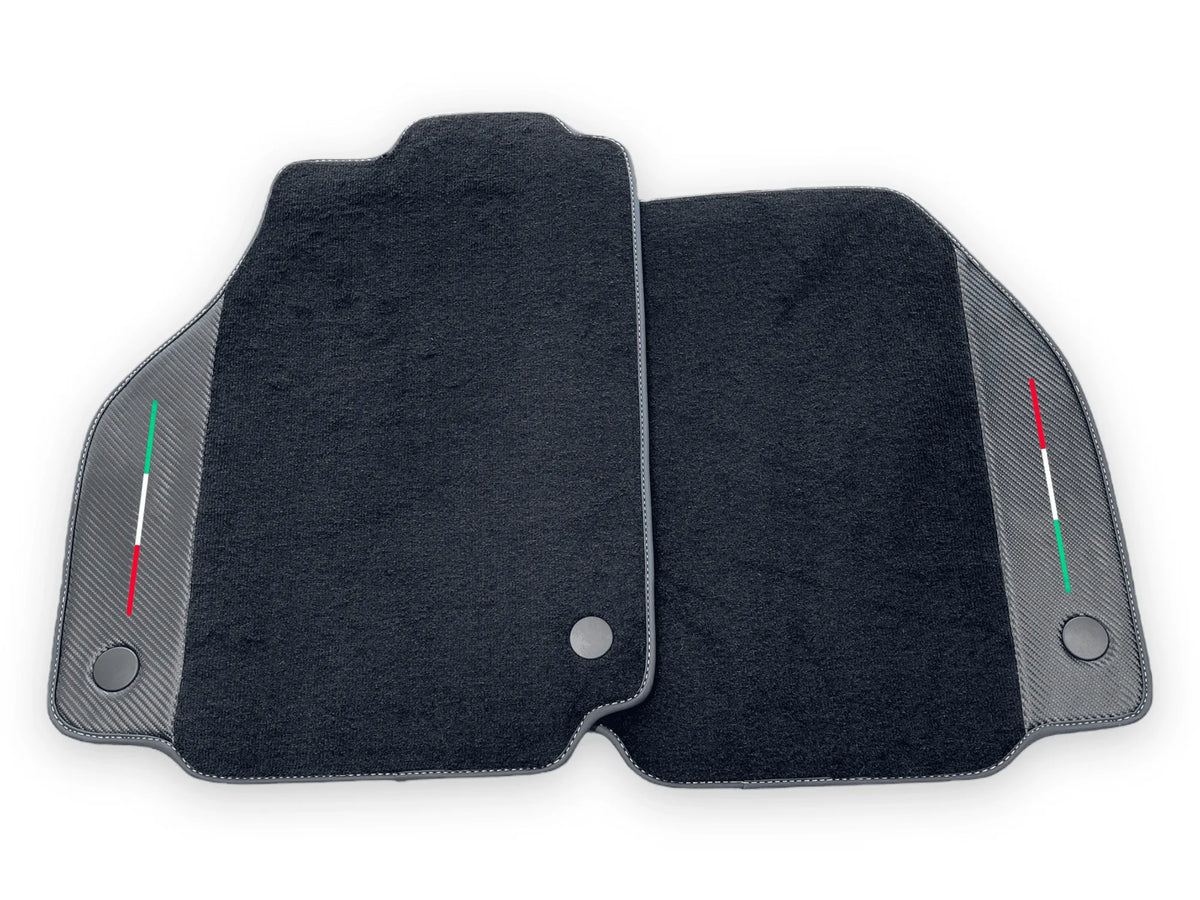 Floor Mats For Ferrari F8 Spider 2019-2022 With Carbon Fiber Leather - AutoWin