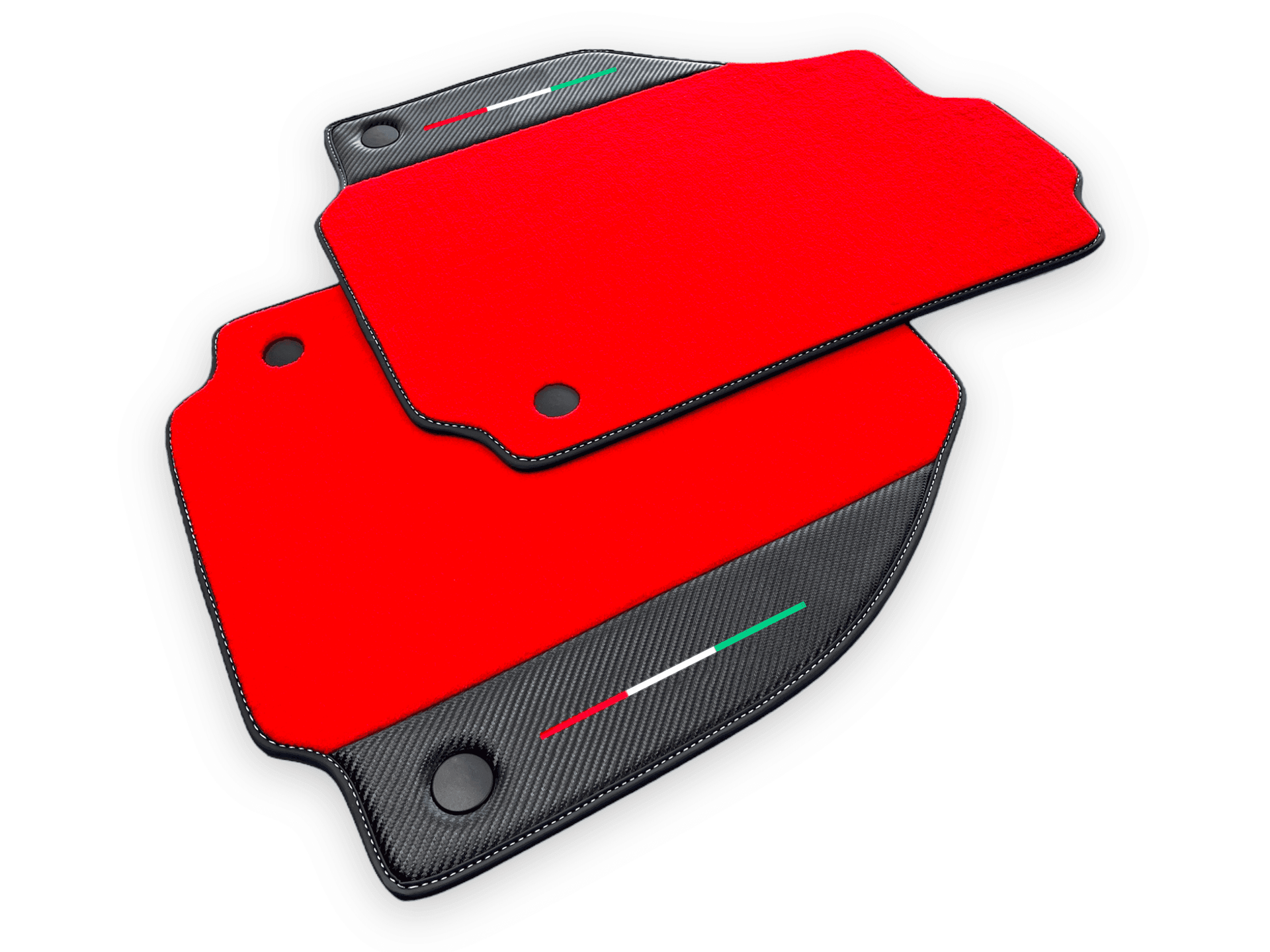 Floor Mats For Ferrari F8 Tributo 2019-2022 With Carbon Leather - AutoWin