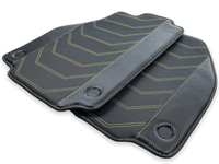 Floor Mats For Ferrari F8 Spider 2019-2022 Yellow Sewing - AutoWin