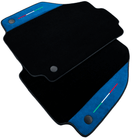 Floor Mats For Ferrari F8 Spider (2019-2023) with Blue Alcantara Leather | Italian Edition - AutoWin