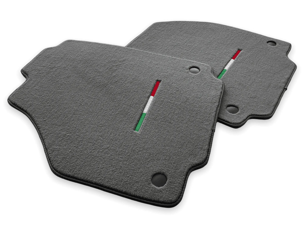 Floor Mats For Ferrari F8 Tributo (2019-2023) Gray Italian Edition - AutoWin