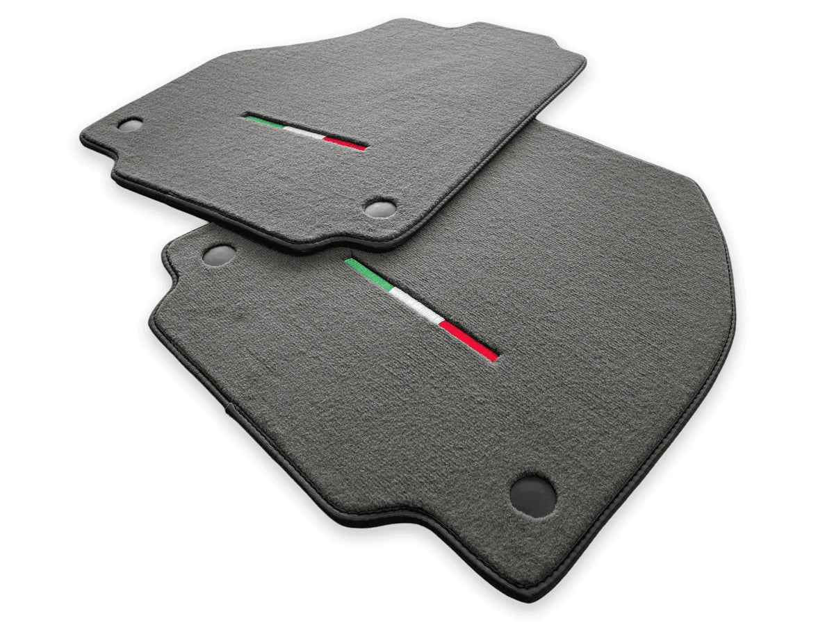 Floor Mats For Ferrari F8 Tributo (2019-2023) Gray Italian Edition - AutoWin