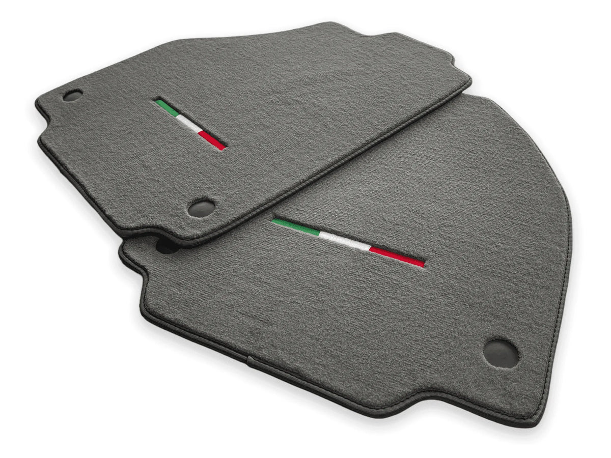 Floor Mats For Ferrari F8 Tributo (2019-2023) Gray Italian Edition - AutoWin