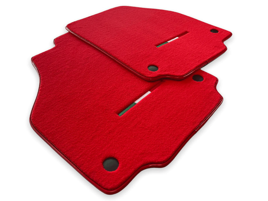 Floor Mats For Ferrari F8 Tributo 2019-2023 Red Italian Edition - AutoWin