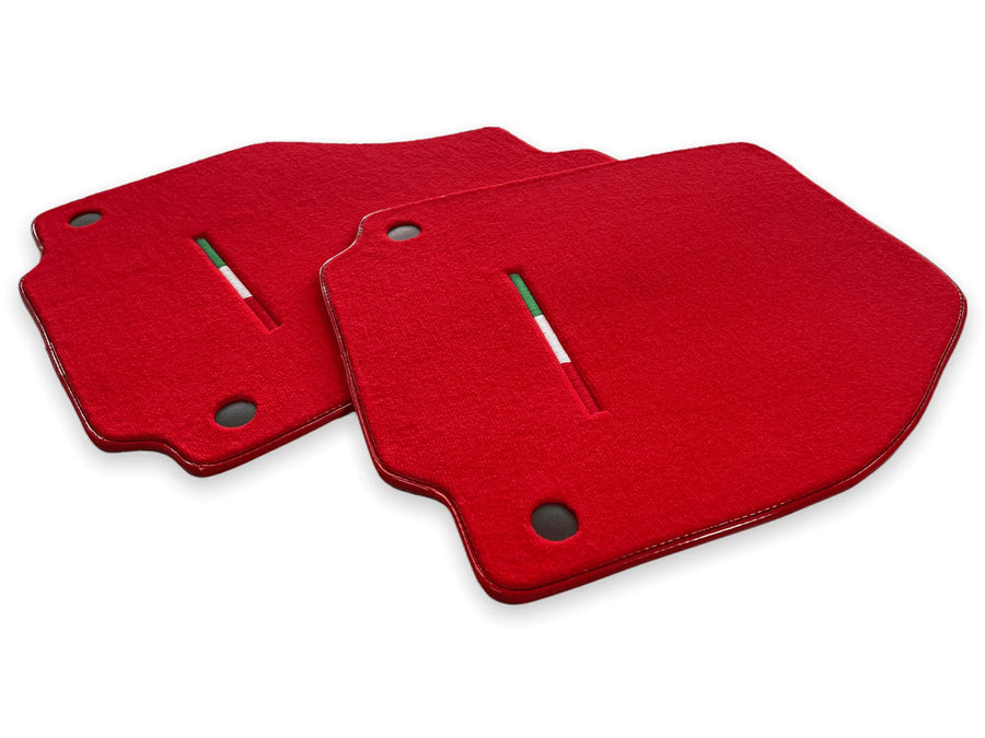Floor Mats For Ferrari F8 Tributo 2019-2023 Red Italian Edition - AutoWin
