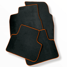 Customizable Floor Mats For Lamborghini Urus Black Tailored With Orange Rounds Carpets - AutoWin