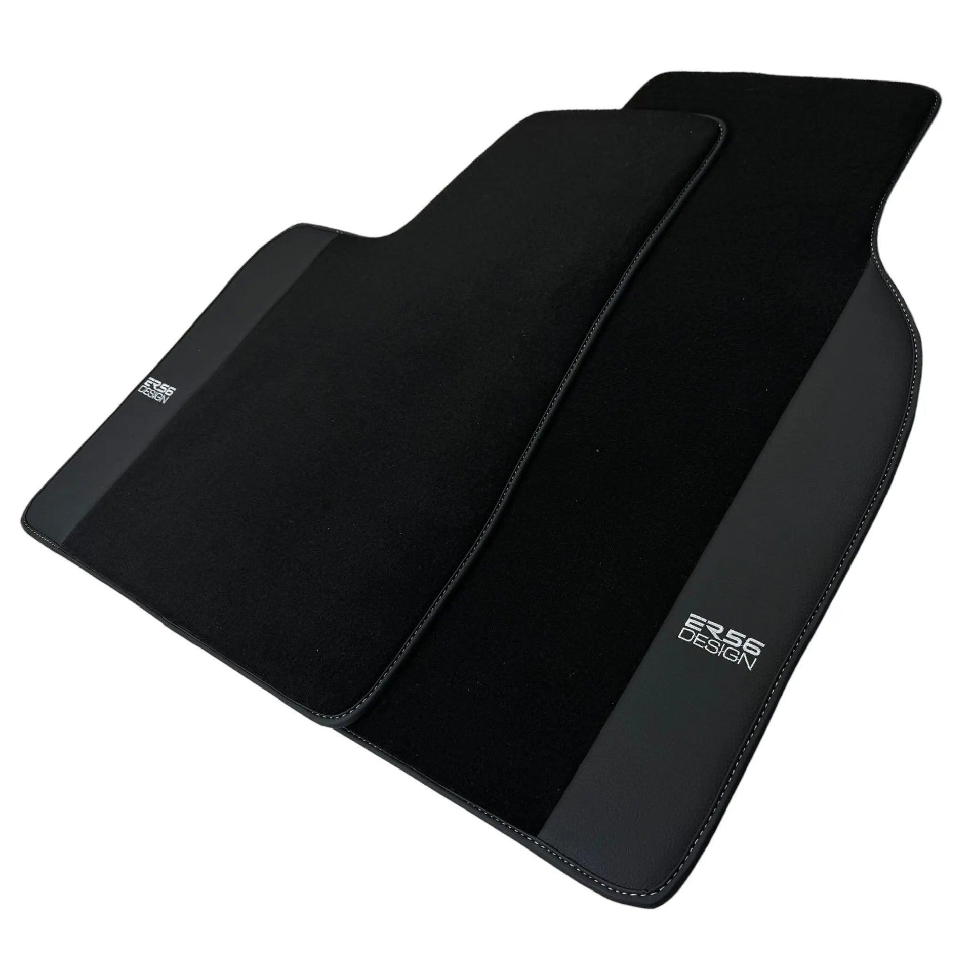 Floor Mats for Tesla Model X - 7 Seats (2016-2024) Black Tailored Carpets ER56 Design - AutoWin