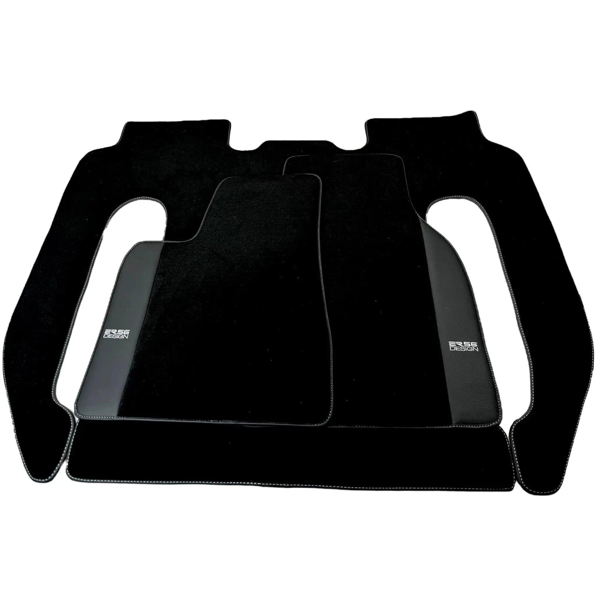 Floor Mats for Tesla Model X (6 Seats) Black Tailored Carpets ER56 Design - AutoWin