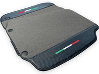 Gray Floor Mats For Ferrari 812 GTS (2019-2023) With Carbon Fiber Leather