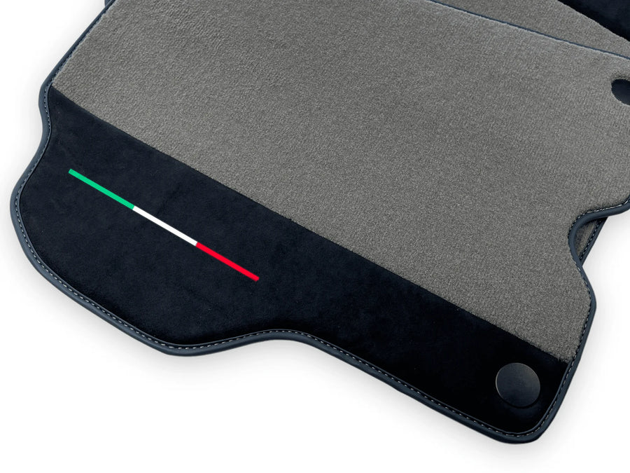 Gray Floor Mats For Ferrari California 2008-2014 With Alcantara - AutoWin
