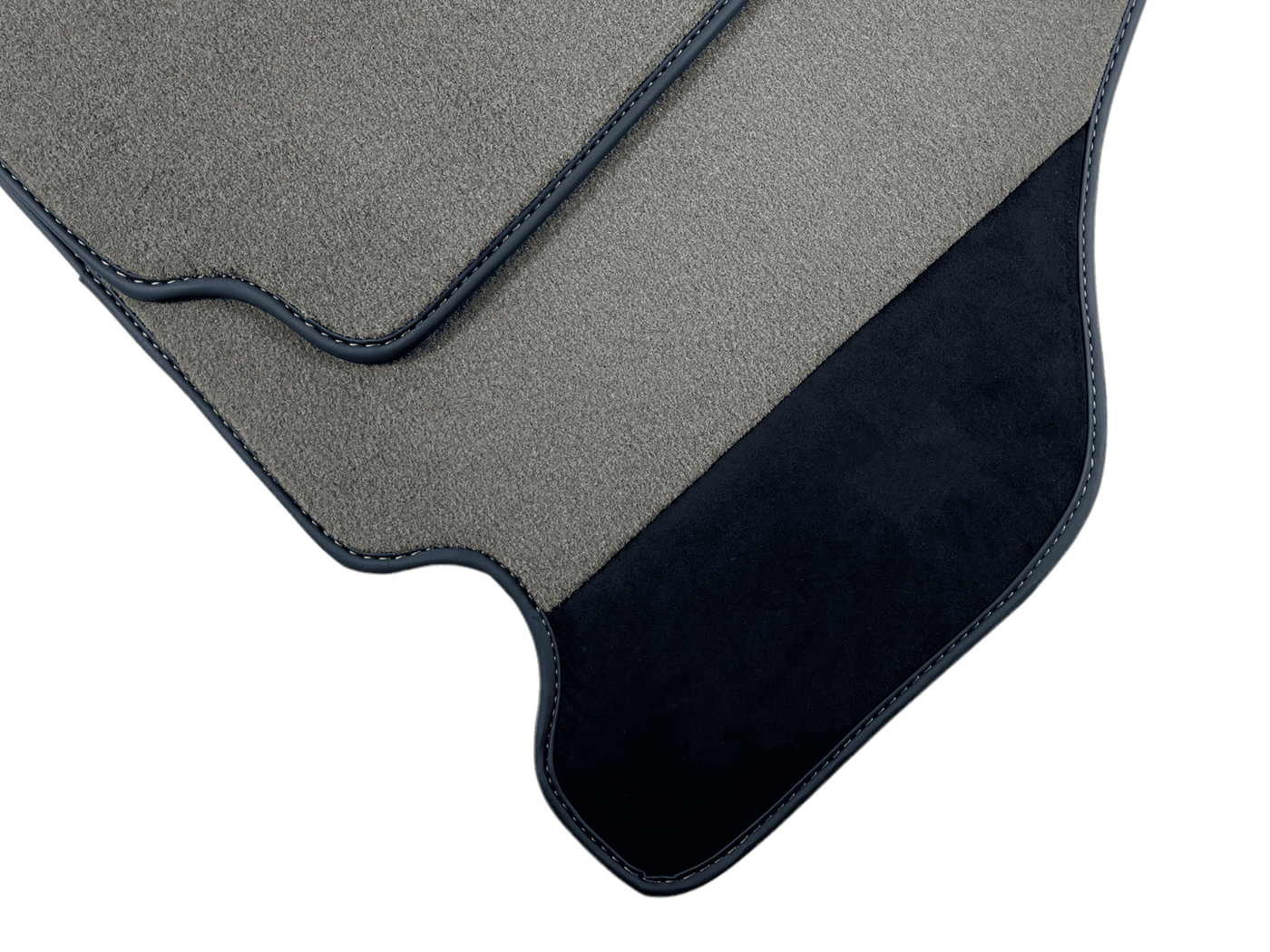 Gray Floor Mats For Ferrari F430 2004-2009 With Alcantara Leather - AutoWin