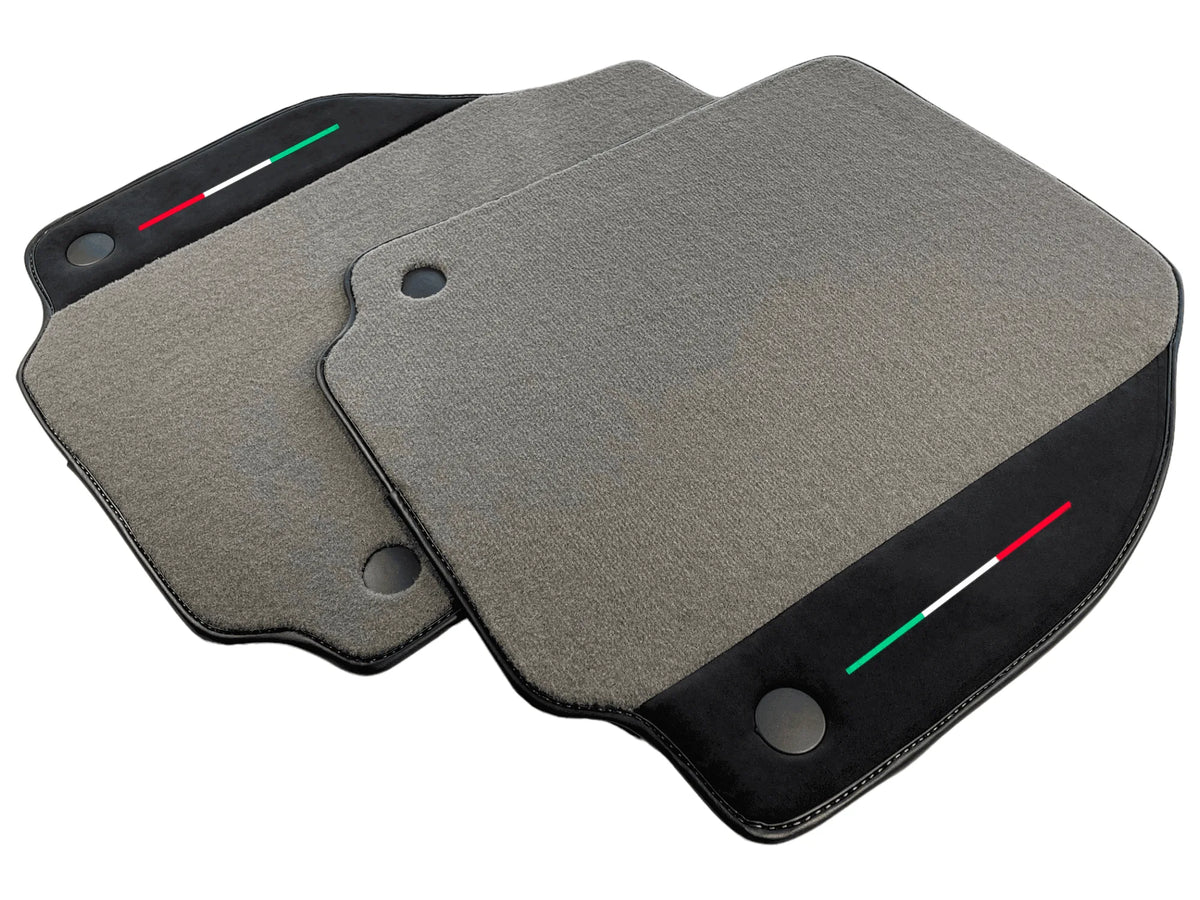 Gray Floor Mats For Ferrari F8 Spider 2019-2022 With Alcantara Leather - AutoWin