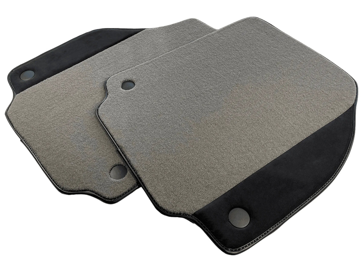 Gray Floor Mats For Ferrari F8 Spider 2019-2022 With Alcantara Leather - AutoWin