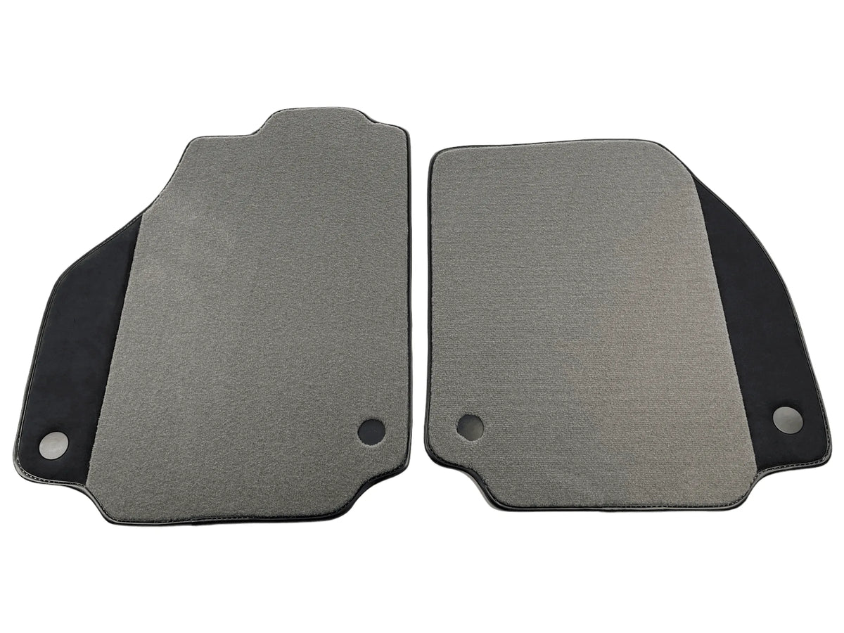 Gray Floor Mats For Ferrari F8 Tributo 2019-2022 With Alcantara Leather - AutoWin