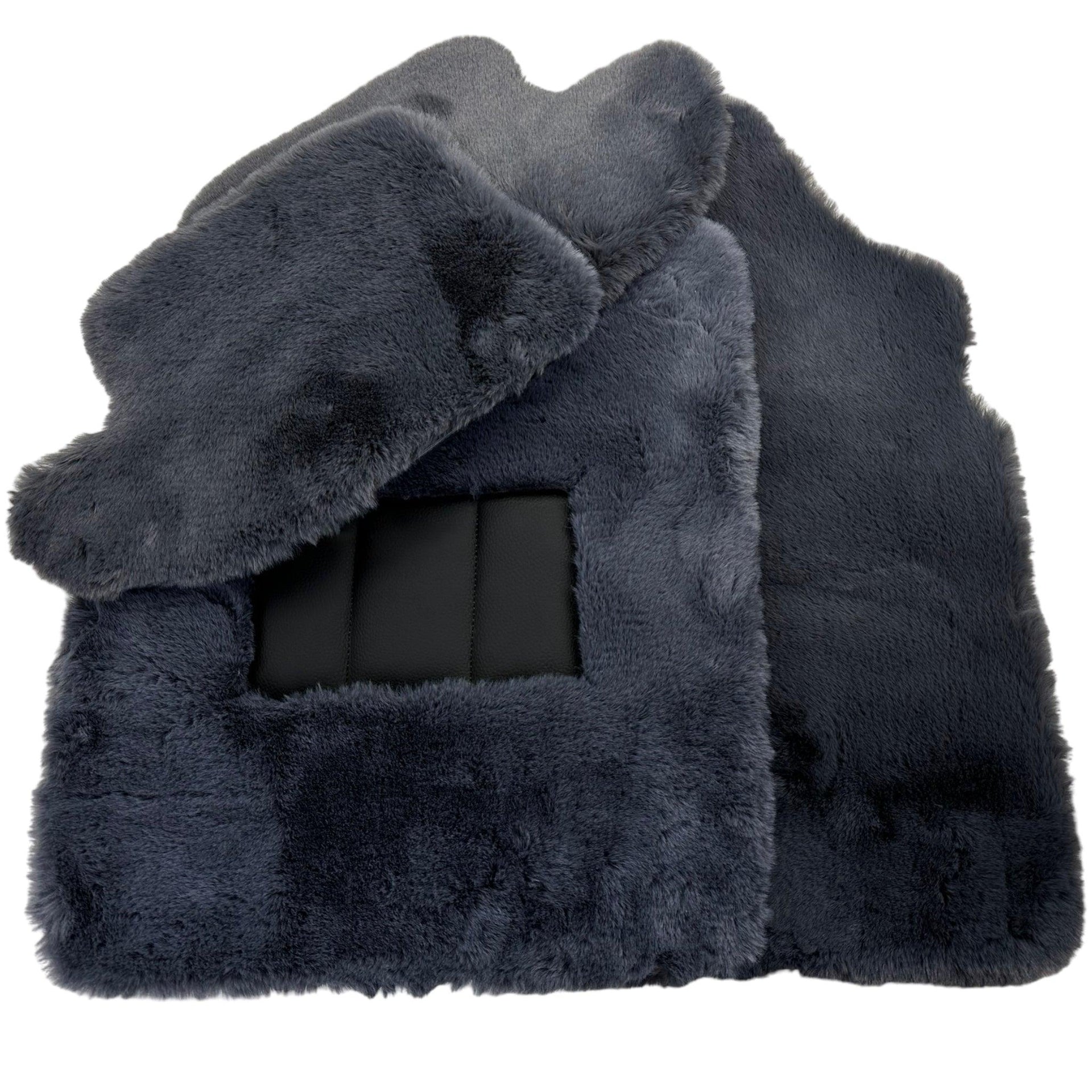 Gray Sheepskin Floor Mats For Bentley Continental GTC (2011-2018) ER56 Design - AutoWin