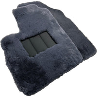 Gray Sheepskin Floor Mats For Bentley Continental GTC (2011-2018) ER56 Design - AutoWin