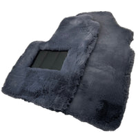 Gray Sheepskin Floor Mats For Bentley Continental GTC (2018-2023) ER56 Design - AutoWin