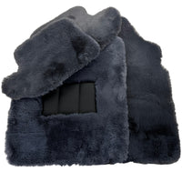 Gray Sheepskin Floor Mats For Bentley Continental GTC (2018-2023) ER56 Design - AutoWin