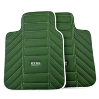 Green Leather Floor Mats For Rolls Royce Black Badge Ghost Series II (2021-2024)
