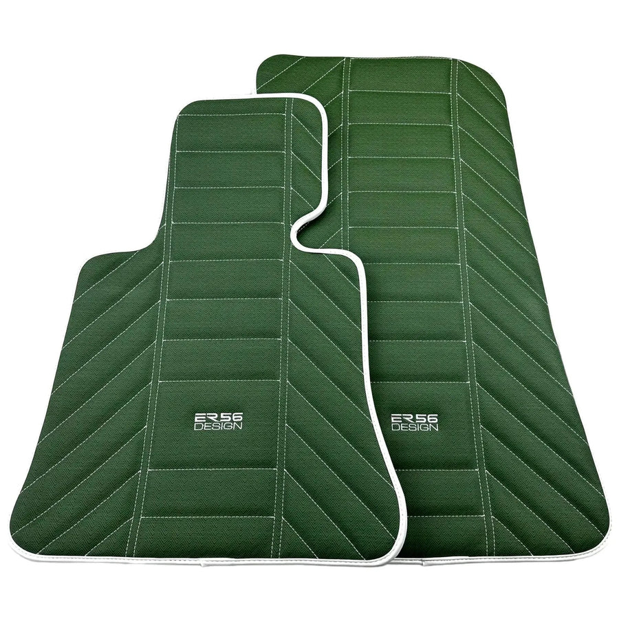 Green Leather Floor Mats For Rolls Royce Black Badge Phantom VIII (2017-2024)