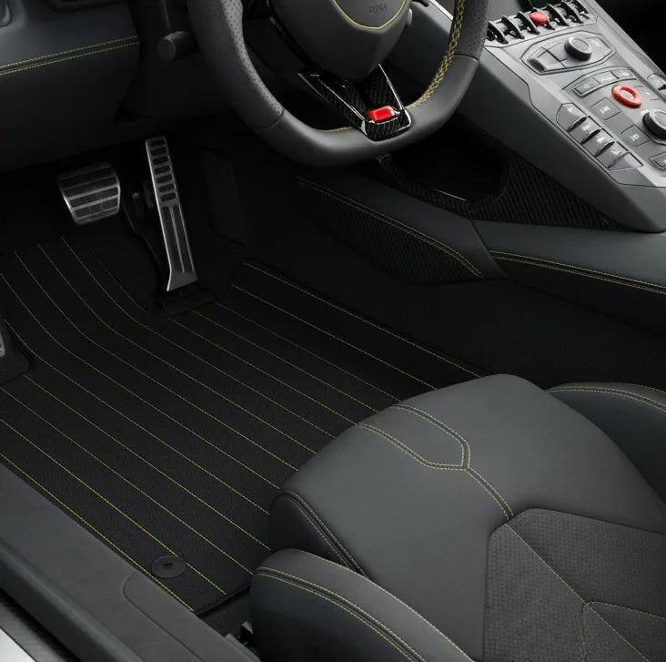 Interior look of floor mats for Lamborghini Aventador (2012-2022)