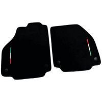 Alcantara Black Floor Mats For Ferrari 488 Pista Spider (2019-2021) Italian Edition - AutoWin