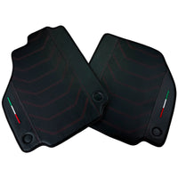 Leather Floor Mats For Ferrari 458 GT2 2012-2015 With Carbon Fiber | Italian Edition