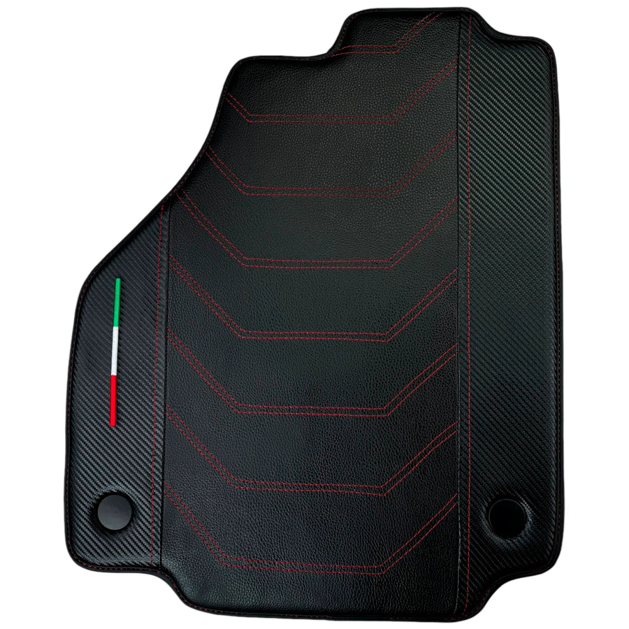 Leather Floor Mats For Ferrari 458 GT2 2012-2015 With Carbon Fiber | Italian Edition