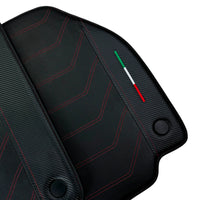 Leather Floor Mats For Ferrari 458 GT2 2012-2015 With Carbon Fiber | Italian Edition
