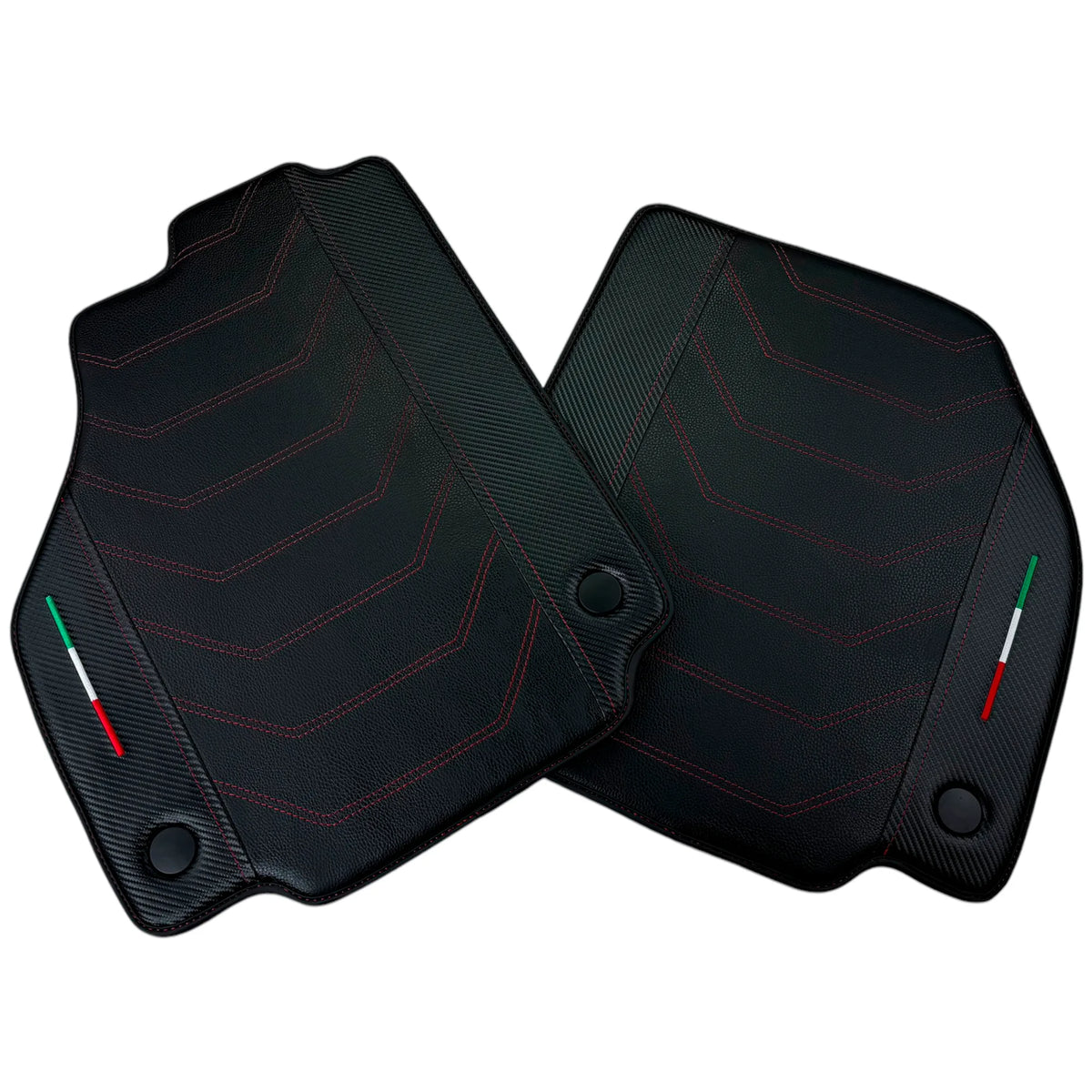 Leather Floor Mats For Ferrari 458 Spider 2012-2015 With Carbon Fiber | Italian Edition