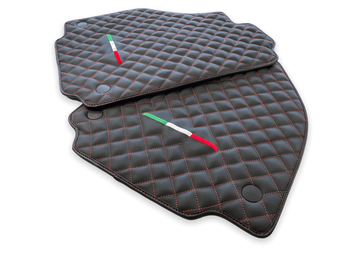 Leather Floor Mats For Ferrari F8 Spider 2019-2022 Italian Edition